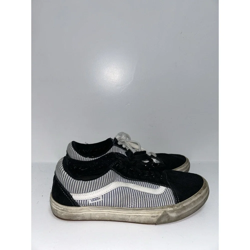 Vans Z2502* Mens Black/Multi Old Skool Pro BMX Skate Shoes Size 8.5M Pinstripe